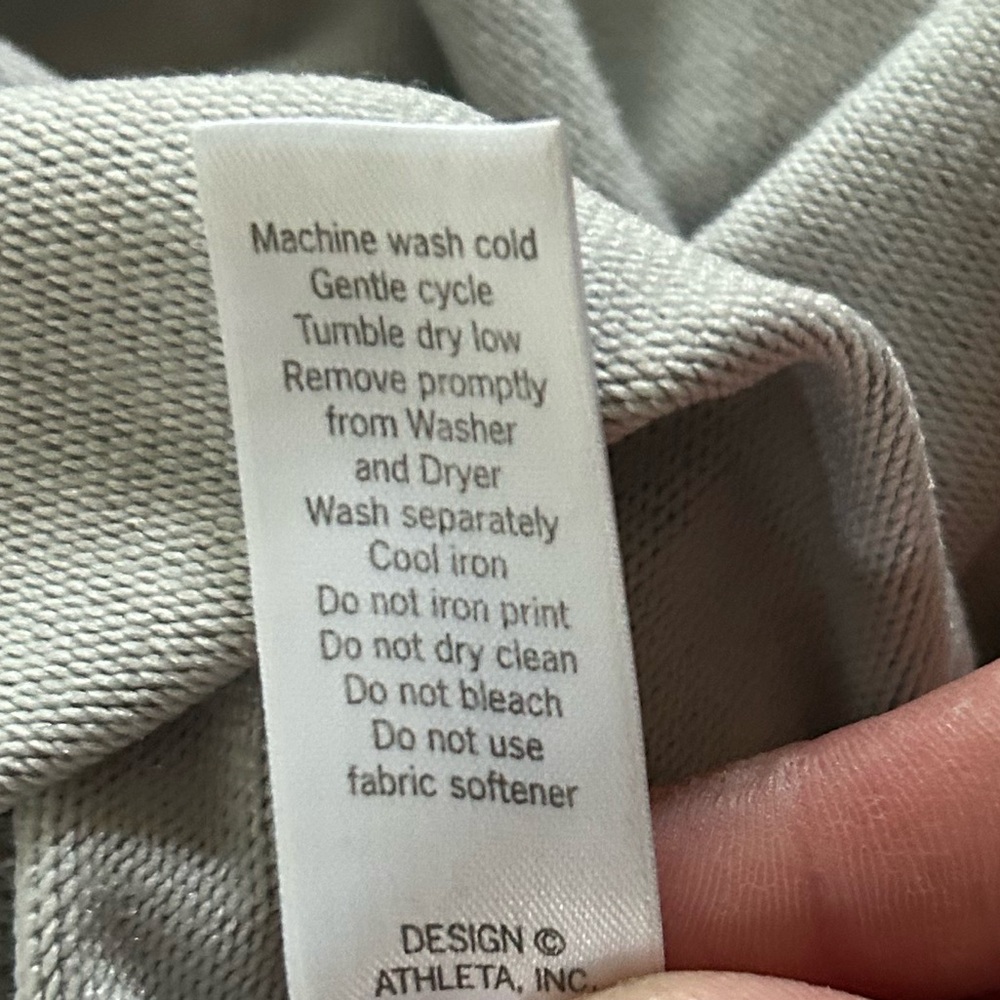 ATHLETA Gray Short Sleeve Crew Neck T-Shirt Athletic Dress Athleisure Preppy | M - Picture 15 of 16